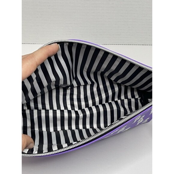 Marc Tetro Bichon Purple Zip Up Cosmetic Case 6x11" - Picture 5 of 5